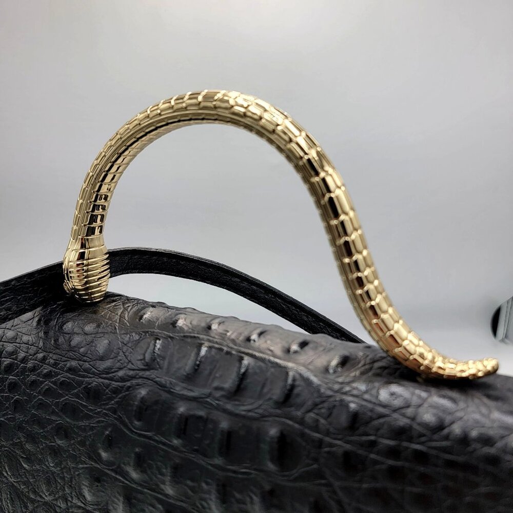 House of Harlow 1960 Leather Crossbody Bag with Snake Handle - Picture 3 of 16
